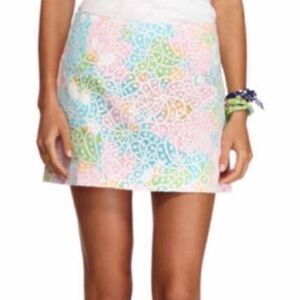 Lilly Pulitzer Tate Mini Skirt Women's Size Small Sailsbury Resort Lace Overlay